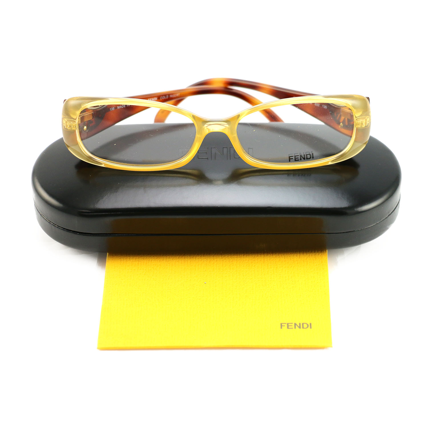 Fendi Women's Authentic Eyeglasses FF 847 832 Gold Frame Glasses 53 16 ...