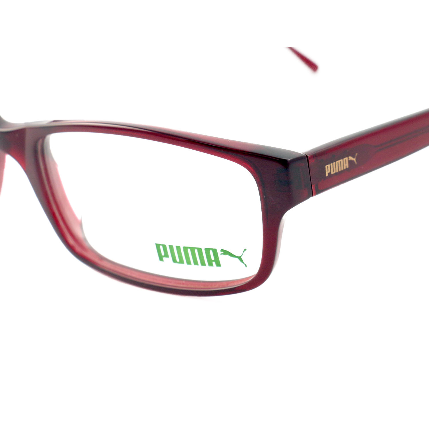 Puma Eyeglasses Women Clear Red Frames Rectangle 54 19 140 Pe0021o 003 889652034348 Ebay