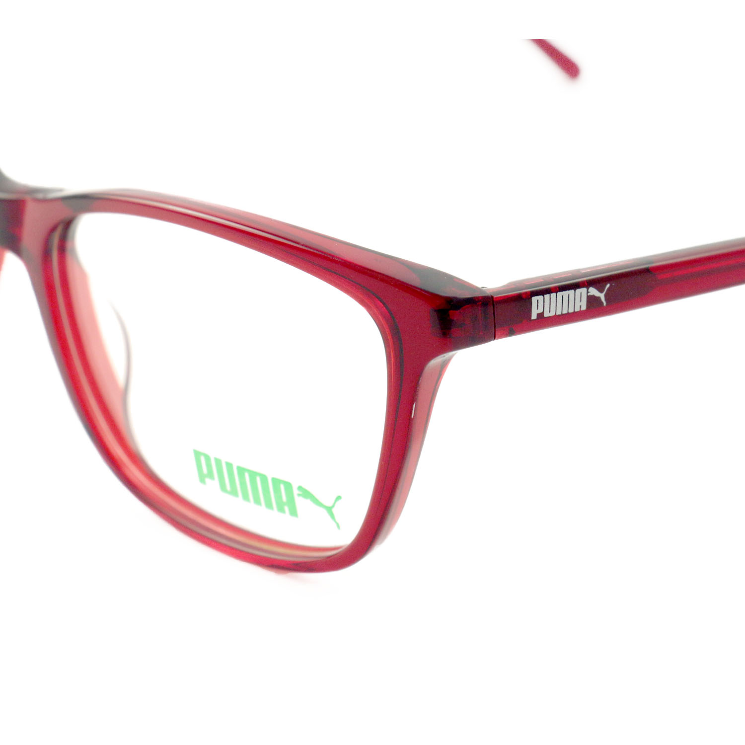 Puma Eyeglasses Unisex Red Full Rim Square 50 16 135 Pe0018o 003 Ebay