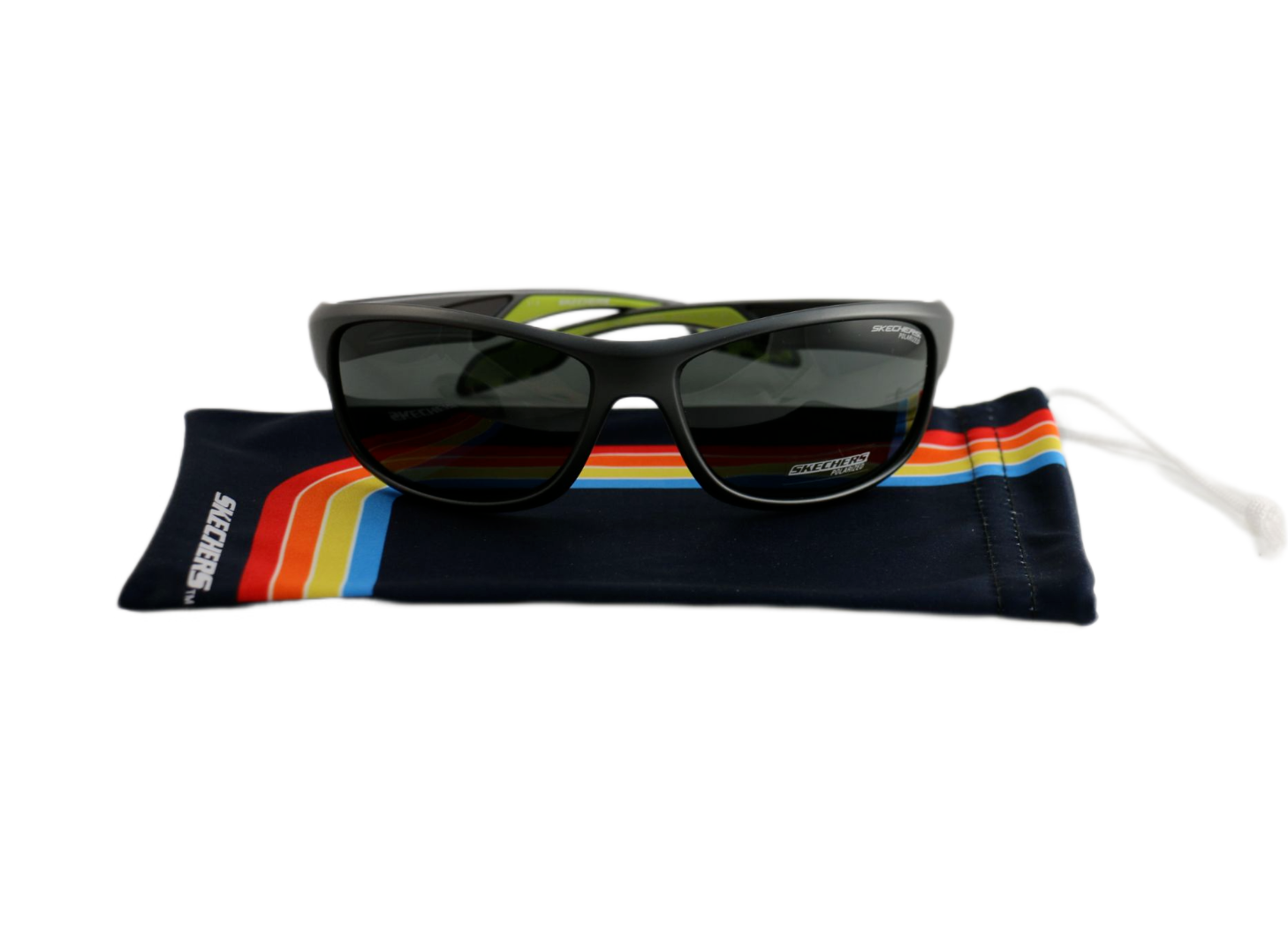 Skechers Polarized Sunglasses for Men SE5133S 09D Wrap Grey Mirror 62 17 130